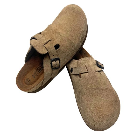 NAOT The Spring Taupe Suede‎ Buckle Clog Mules - Picture 9 of 10